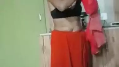 XXX video of naked Desi wife who puts clothes on item by item on cam