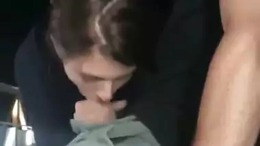 Voyeur Couple Recording BJ and Swallowing Outside in a Walking Path