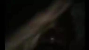 Horny male licks his Desi wife's sweet tits during XXX video call