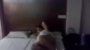 Indian Bigtits Wife Stripping Naked Giving Her Blowjob