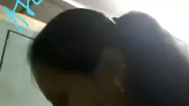 Cute Desi babe undresses and XXX shows her boobs and hairy pussy