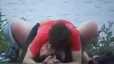 Desi girls doggy style sex in outdoor