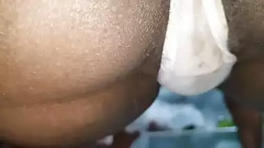 Ebony Latina Beauty Cleaning in Upskirt Wet Stained Panties Visible - Beautiful Round Ass POV