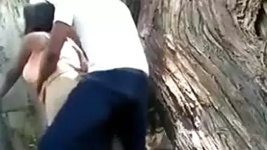 Beautiful collage lover fucking outdoor