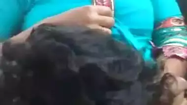 Aunty inside car