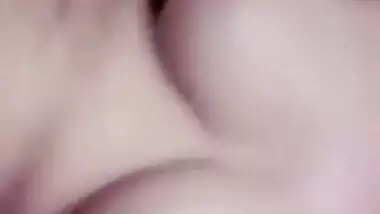 Desi sets the camera on and exposes her XXX twins for her sex wankers