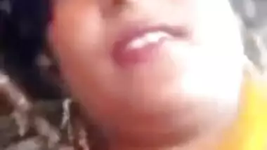 Busty Desi XXX housewife showing her big melons on video call with husband