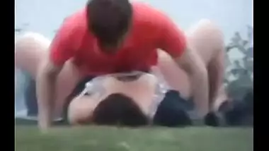 Cumbrous angel enjoys outdoor sex and gets her large butt screwed