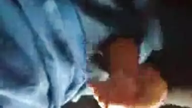 Real hot couple having sex inside bus during their travel