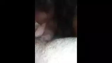Chubby teen girl gives a nice blowjob to her boyfriend’s big dick