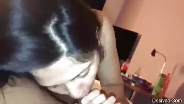 Horny Just Married Indian Wife Giving Blowjob