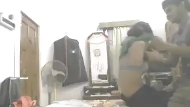 Desi kolkata lovers boobs sucking kissing hot romance in room captured by BF