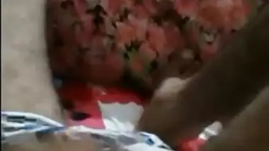Indian guy playing with his mom's ass and jerking off