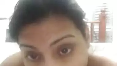 Young and horny girl enjoys with a big dildo