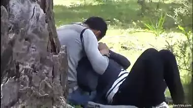 Desi couple caught romancing outdoor