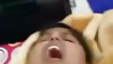 Fatty and naked Indian girl records special porn video for her man