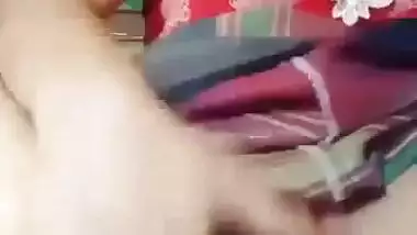 Beautiful Mizoram girl fingering her bald pussy