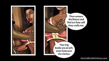 Bhabhi fools around with Desi boy who touches boobies in XXX porn comic