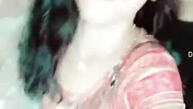 Suddenly boy grabs XXX tits of Desi dollface covered with thin fabric