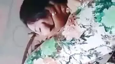 Cute Lovers Kissing and Romance in Restaurant