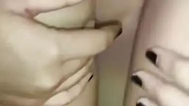 Pretty Desi GF blows cock and rides it with her hairy XXX pussy