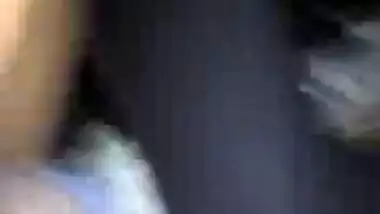 Indian village girl plays with cock while on Honda scooter