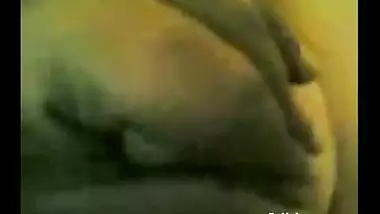 Arab guy feeling his wives boobs and then licking her nipples!