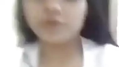 Teen Desi cutie makes XXX video showing off her big bouncing tits