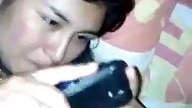 Sexy girl oral sex selfie