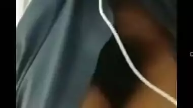 Boy is out but the camera is on so he can see Desi chick's XXX breasts