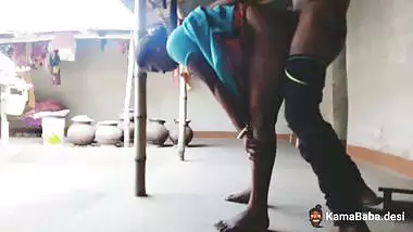 Local sex video of a man fucking wife in a standing position