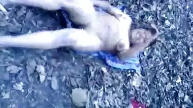 Desi village girl stripping in the forest