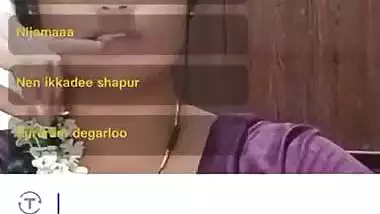 Telugu Chamet girl shows big laddoos on live chat