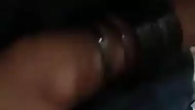 Gf cover face during handjob