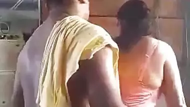 Fucking His Wife While She Working in Kitchen…Standing Fuck From Behind