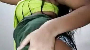 Sexy Eyes Theera showing her boobs and horny expression on her face