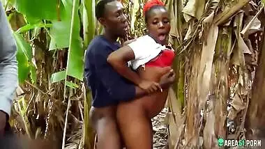 Tamil slut in the jungle bush fucking two village boy, they cum