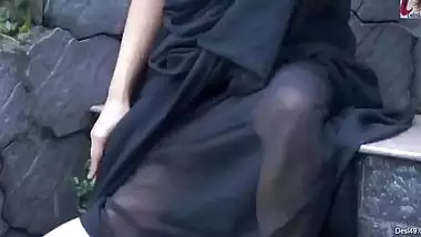 Erotic XXX session with amazing Desi model posing in the garden