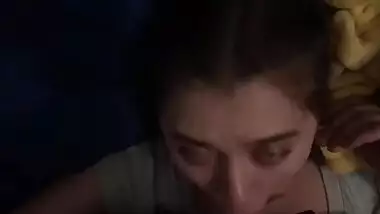 Sexy blue eyed native loves on fat white cock
