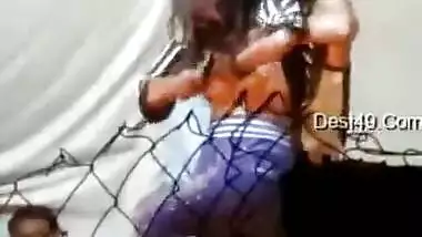 Sexy girl nude boobs press on stage on song tip tip barsa pani