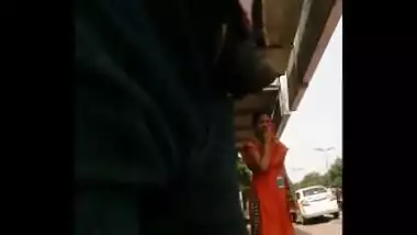 Dare Dick flash in bus stop 