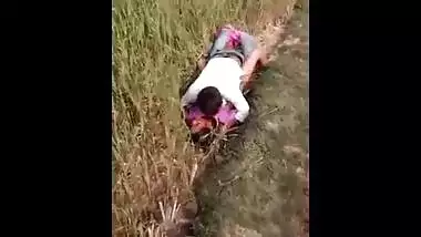 Caught village lover outdoor