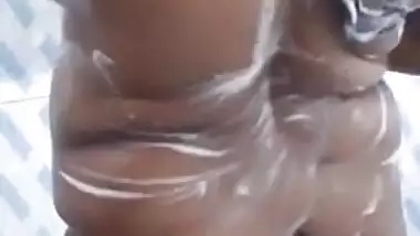 Desi wife poses naked on sex camera in the shower XXX show arranged by BF