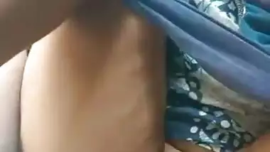 Local village lady showing big boobs and hairy choot